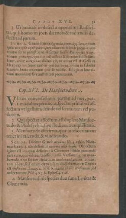 Cap. XVI. De Mansuetudine.