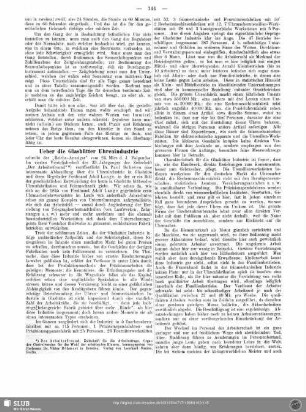 Ueber die Glashütter Uhrenindustrie