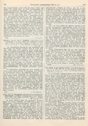 389-390 [Rezension] Kees, Hermann, Totenglauben und Jenseitsvorstellungen der alten Ägypter