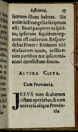 Altera Cista. Cum Provincia.