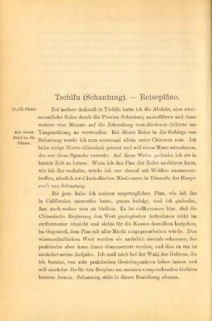Tschifu (Schantung). - Reisepläne