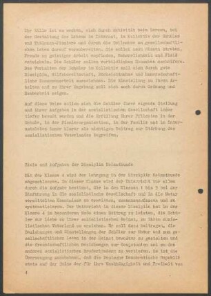 Ziele und Aufgaben der Disziplin Heimatkunde