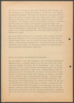 Ziele und Aufgaben der Disziplin Heimatkunde