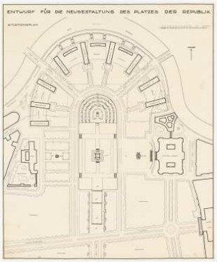 Erweiterung des Reichstags und Neugestaltung des Platzes der Republik, Berlin-Tiergarten: Lageplan