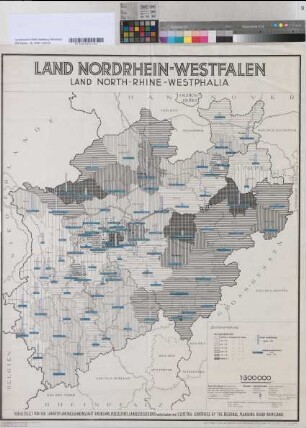Land Nordrhein-Westfalen [Belegungsdichte, zerstörte Wohnungen, Wohnraumfehlbestand 1948]. Landesplanungsgemeinschaft Rheinland
