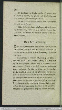 Von der Lähmung