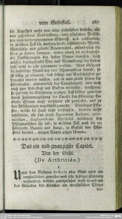 Das ein und zwanzigste Capitel. Von der Gicht. (De Arthritide)