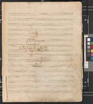 Sonate (f moll) für das Pianoforte componirt und der Frau Gräfin Ida von Hohenthal geb: Gräfin von Scherr-Thoss zugeeignet