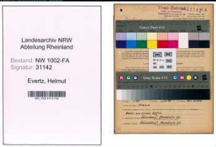 Entnazifizierung Helmut Evertz, geb. 24.01.1909 (Verkaeufer)