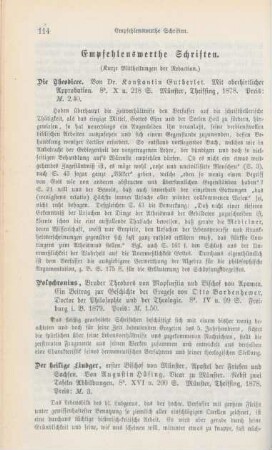 114-115 Empfehlenswerthe Schriften