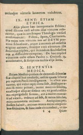 X. Sententia Sententia Medica.
