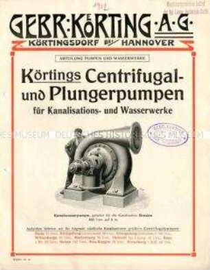 Zentrifugal- und Wasserpumpe