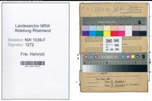 Entnazifizierung Heinrich Frie , geb. 23.08.1913 (Angestellter)