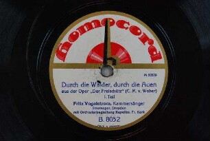 Durch die Wälder, durch die Auen : aus der Oper "Der Freischütz"; I. Teil / (C. M. v. Weber)