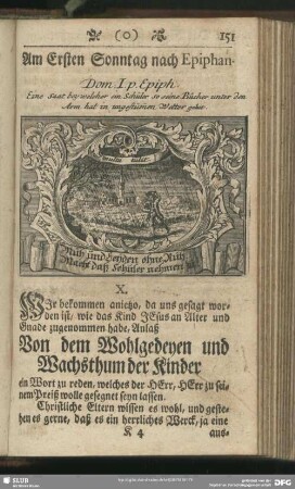 X. Das Wohlgedeyhenund Wachsthum derer Kinder