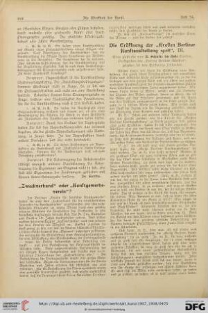 "Zweckverband" oder "Kunstgewerbeverein"?