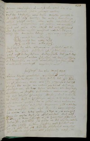 Freytags. den 3ten Mertz 1730