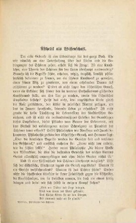 Eine Philosophie des Schönen in Natur und Kunst