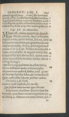 Cap. XX. De Minoribus.