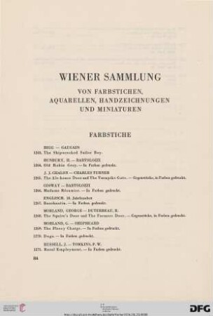 Farbstiche (Nr. 1263-1273)