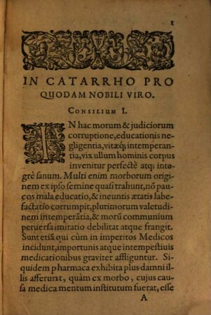 Consiliorum et epistolarum medicinalium liber ..., 1. 1591