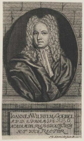 Bildnis des Ioannes Wilhelmus Goebel