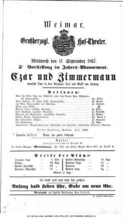 Czar und Zimmermann