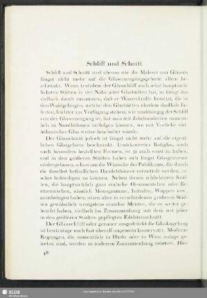 Schliff und Schnitt