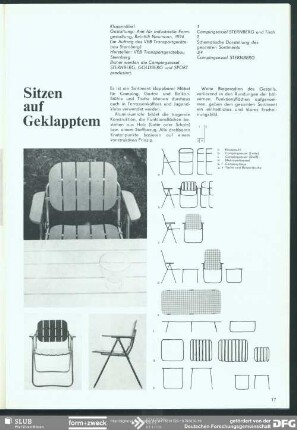 Sitzen auf Geklapptem : Sitzen