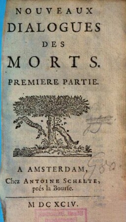 Nouveaux Dialogues Des Morts, 1