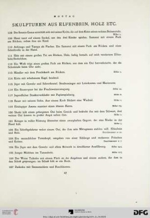 Skulpturen aus Elfenbein, Holz etc. (Nr. 108-147)