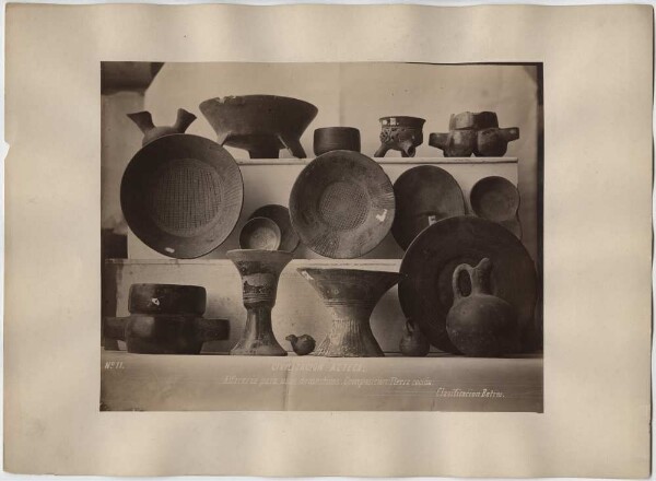 Various clay plates and vessels.