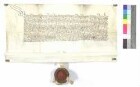 Wilhelm Pfalzgraf bei Rhein, Herzog in Bayern, Beschirmer des Konzils zu Basel und Statthalter Kaiser Siegmunds, fällt als kaiserlicher Kommissar in der Streitsache zwischen Heinrich Hag von Aalen, dessen Ehefrau Agnes und Marquart Gentzin von Aalen einerseits und Peter Rosners Mutter andererseits einen Urteilsspruch.