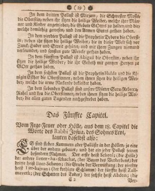 Das Fünffte Capitel