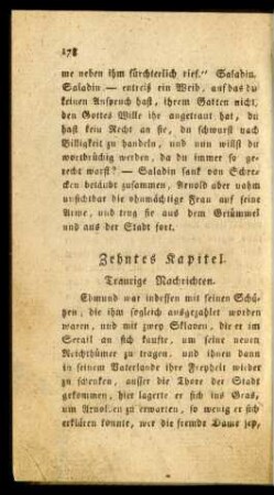 Zehntes Kapitel. Traurige Nachrichten.