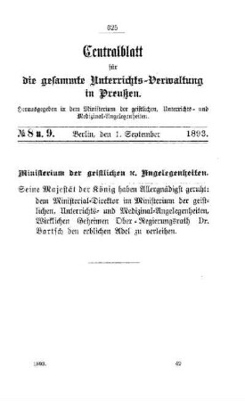 Ministerium der geistlichen, etc. Angelegenheiten