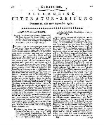 Kühn, J. G.: Chirurgische Briefe von den Binden oder Bandagen für angehende Wundärzte. Breslau: Korn 1786