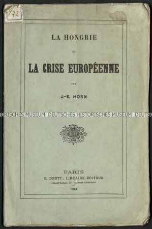 Abhandlung über Ungarn und seine Rolle in Europa um 1860