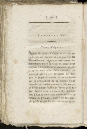 Chapitre XVI. Noces d´Agélas.