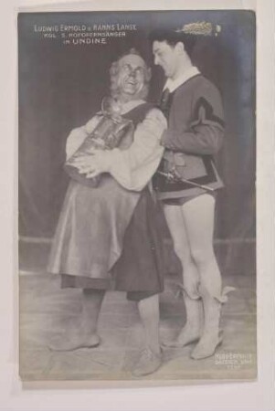 Rollenbildnis Ludwig Ermold und Hanns Lange in "Undine"