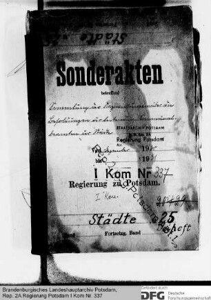 Nachweisungen über die Besoldung der leitenden Kommunalbeamten der Städte