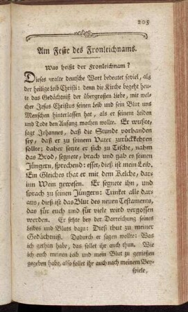 Am Feste des Fronleichnams.
