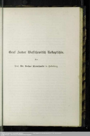 Graf Feodor Wassiljewitsch Rostoptschin