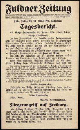 Ausgabe vom Freitag, den 28. Januar 1916.
