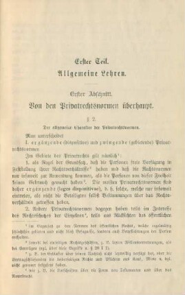 Erster Teil. Allgemeine Lehren