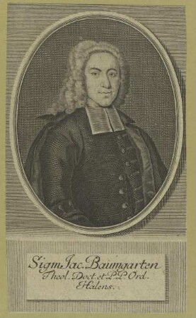 Bildnis des Sigm. Jac. Baumgarten