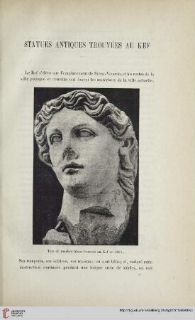 6.1888 = Année 7: Statues antiques trouvées au Kef
