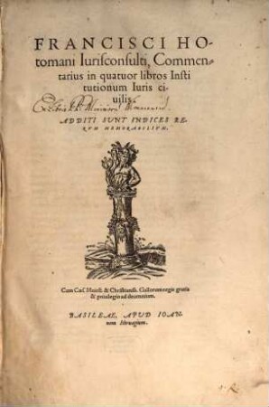 Commentarius in quatuor libros Institutionum Iuris Civilis