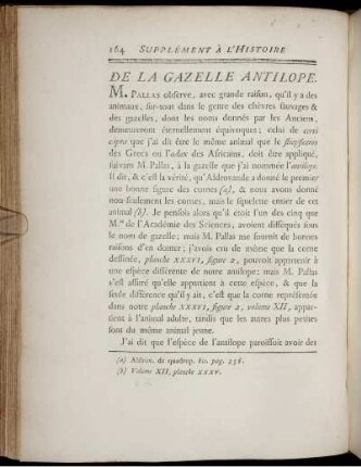 De La Gazelle Antilope.