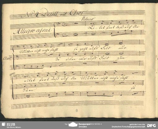 No. 4 Duett mit Chor: "Eilet fort daß euch die Mutter nicht mehr sieht"